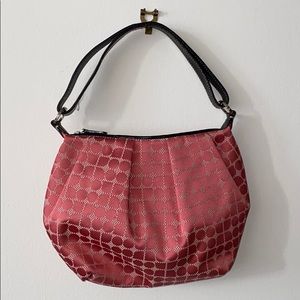 KATE SPADE Pink quilted Hobo w black leather strap